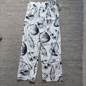 TwinSet Monochrome Seashell Wide Leg Trouser Pants